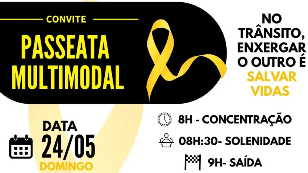 Passeata Multimodal e Painel Sobre Saúde no Trânsito Movimentam Maio Amarelo em Blumenau