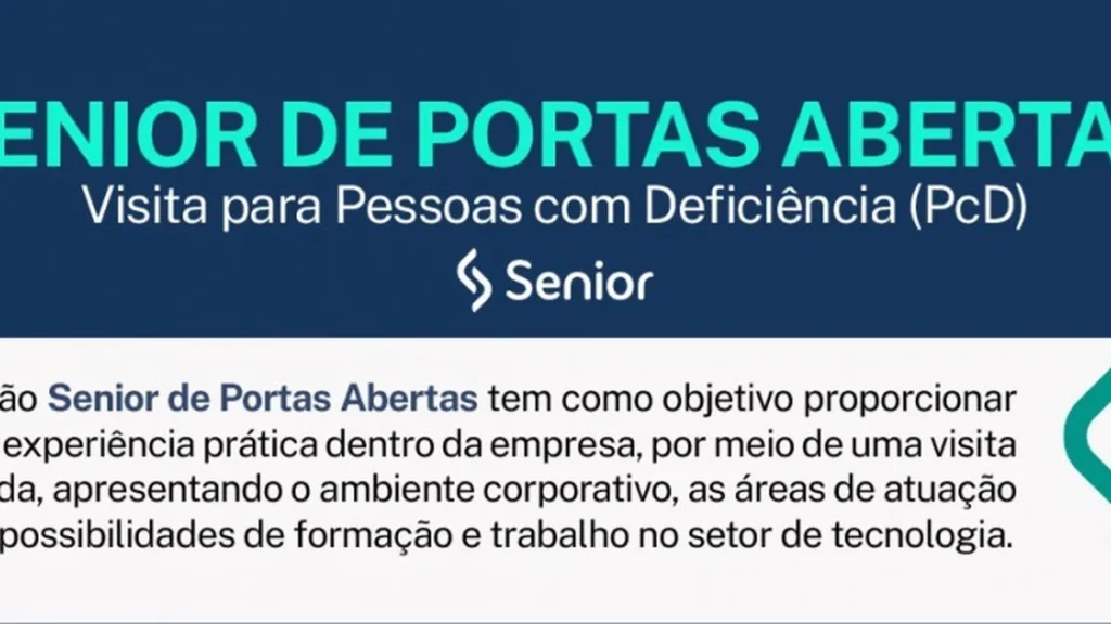 Inscrições abertas para vivência profissional na Senior Sistemas