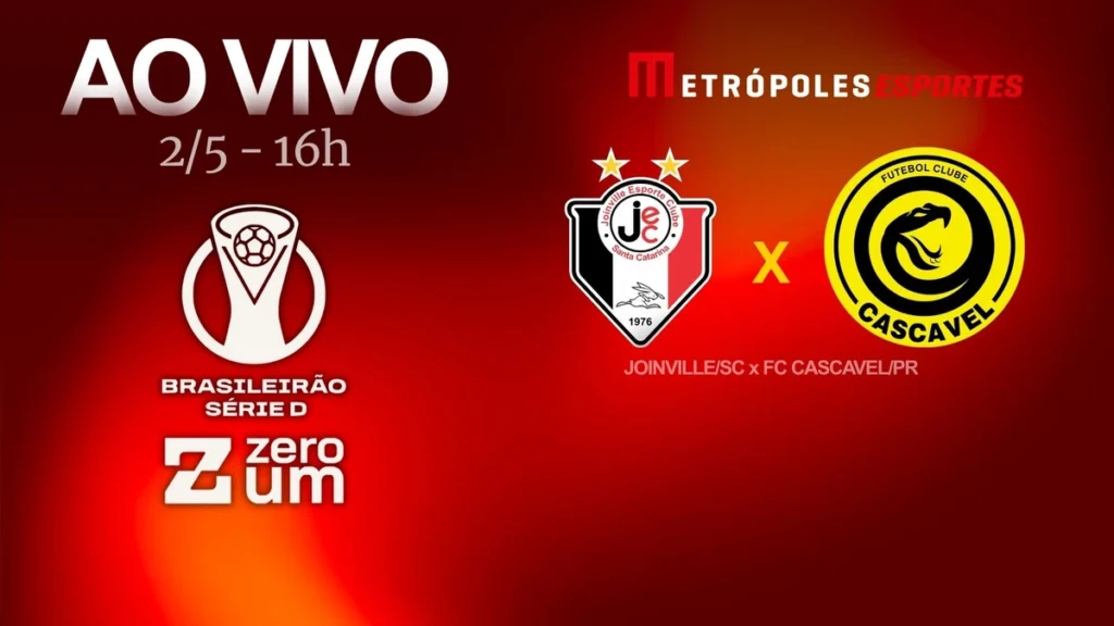 Série D ZeroUm: Joinville-SC e Cascavel-PR se Enfrentam ao Vivo no YouTube