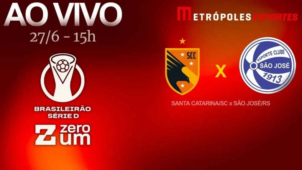 Série D ZeroUm 2024: Santa Catarina-SC e São José-RS se enfrentam ao vivo no Metrópoles